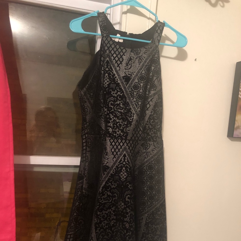 Black and silver patterned dress
